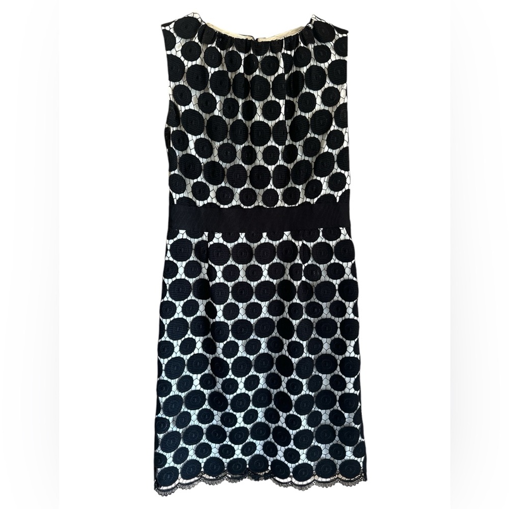 Milly of New York Elegant Black and White Polka Dot Dress.